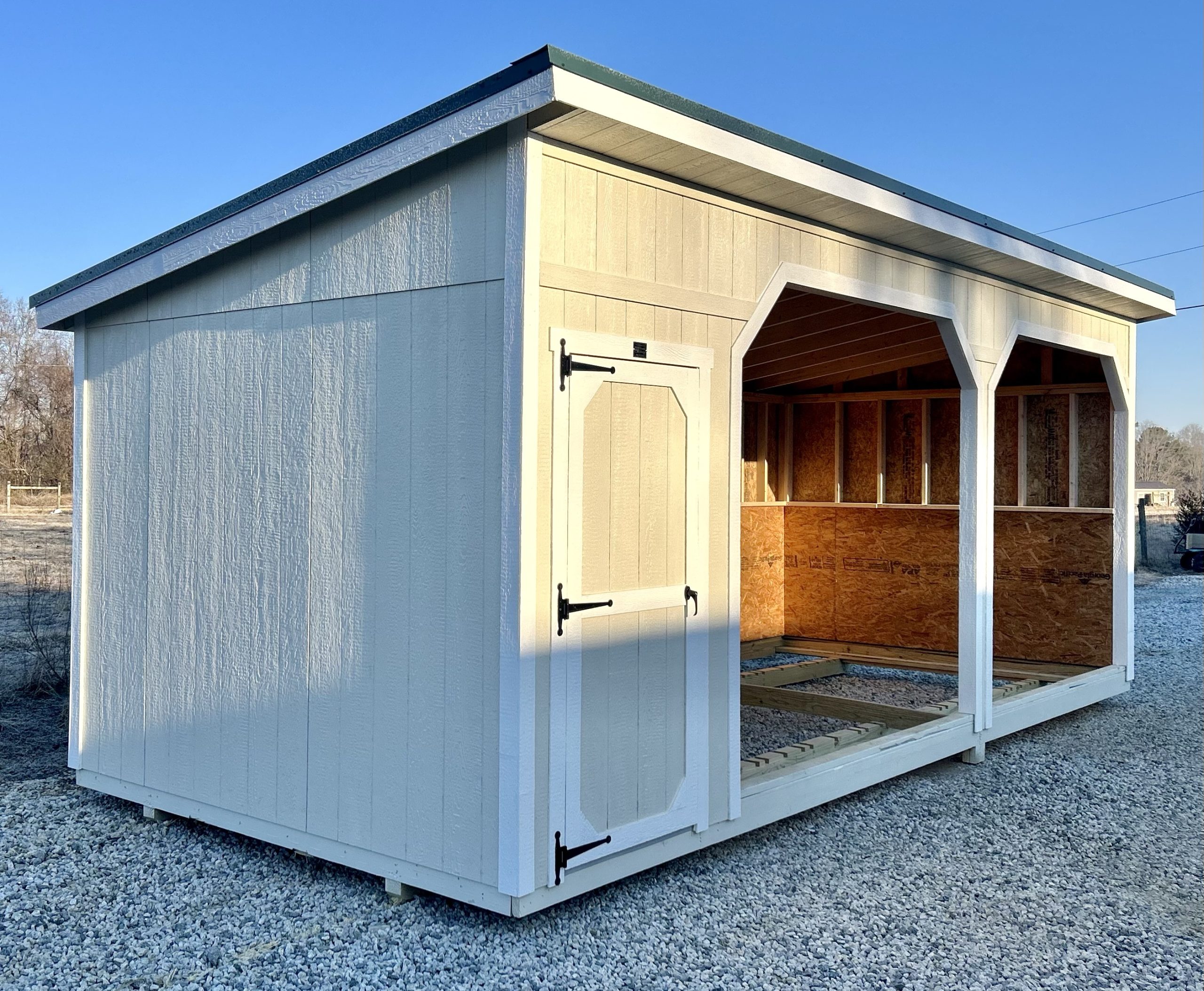 10X24 Horse Shed Double Bay With Tack Room | $372 A Month!