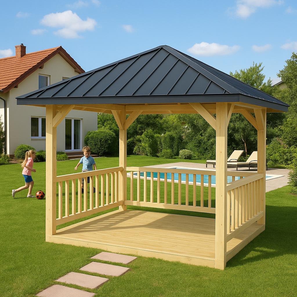 10×10 Wooden Square Gazebo | $164 A Month!
