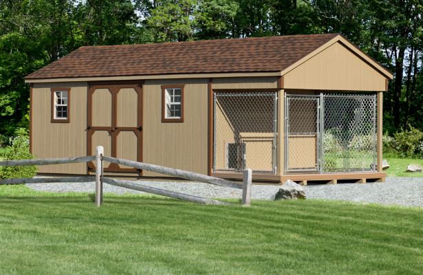 10×24 Shed Dog Kennel Combo