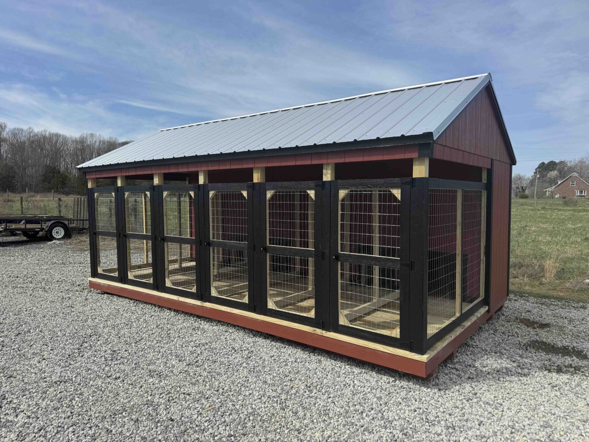 12×20 6-Bay Dog Kennel | $407 A Month