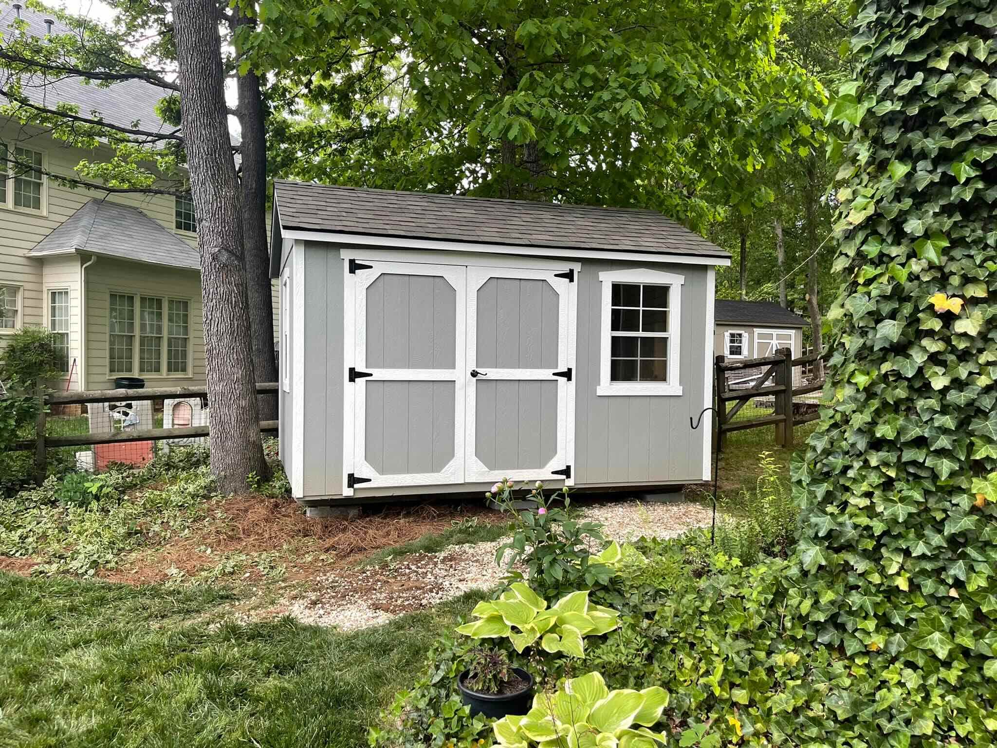 attractive 8x12 shed backyard