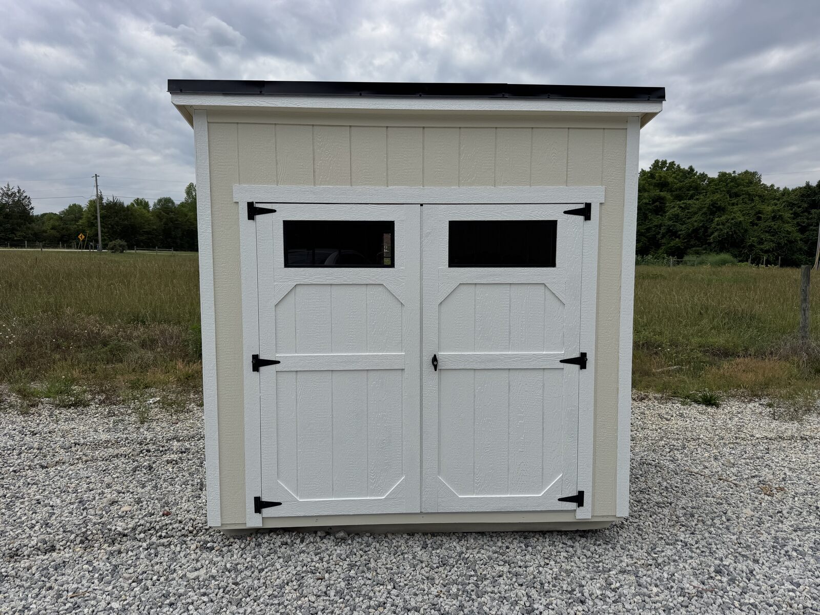 6×8 Modern Shed (Beige) | $123 A Month!