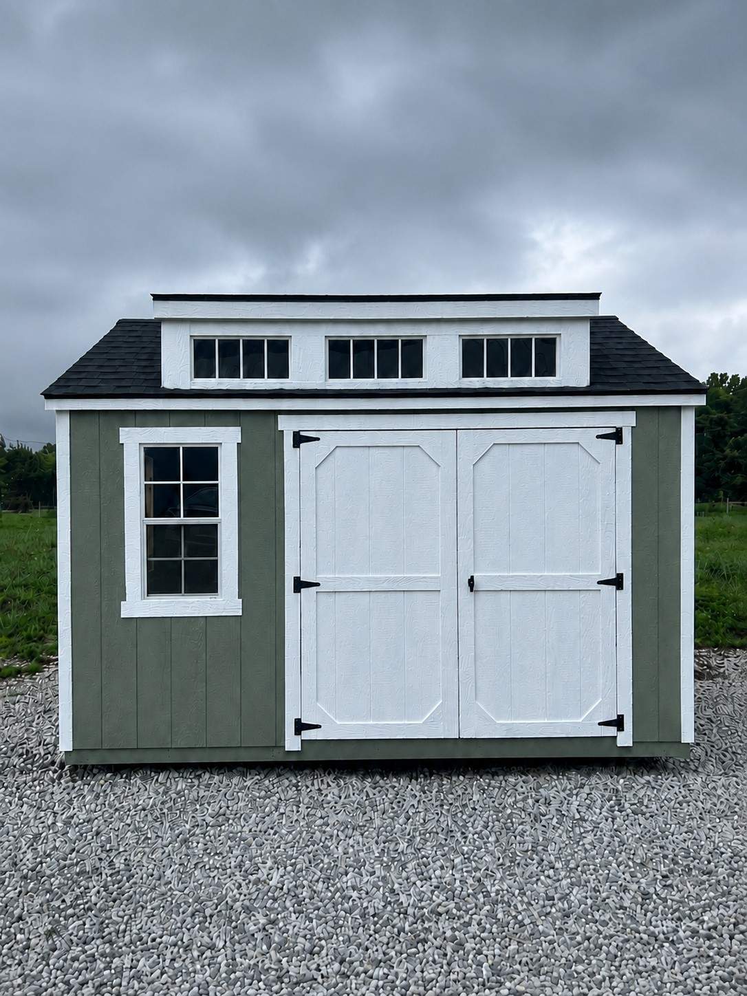 10×12 A-Frame Dormer (Green) | $250 A Month!