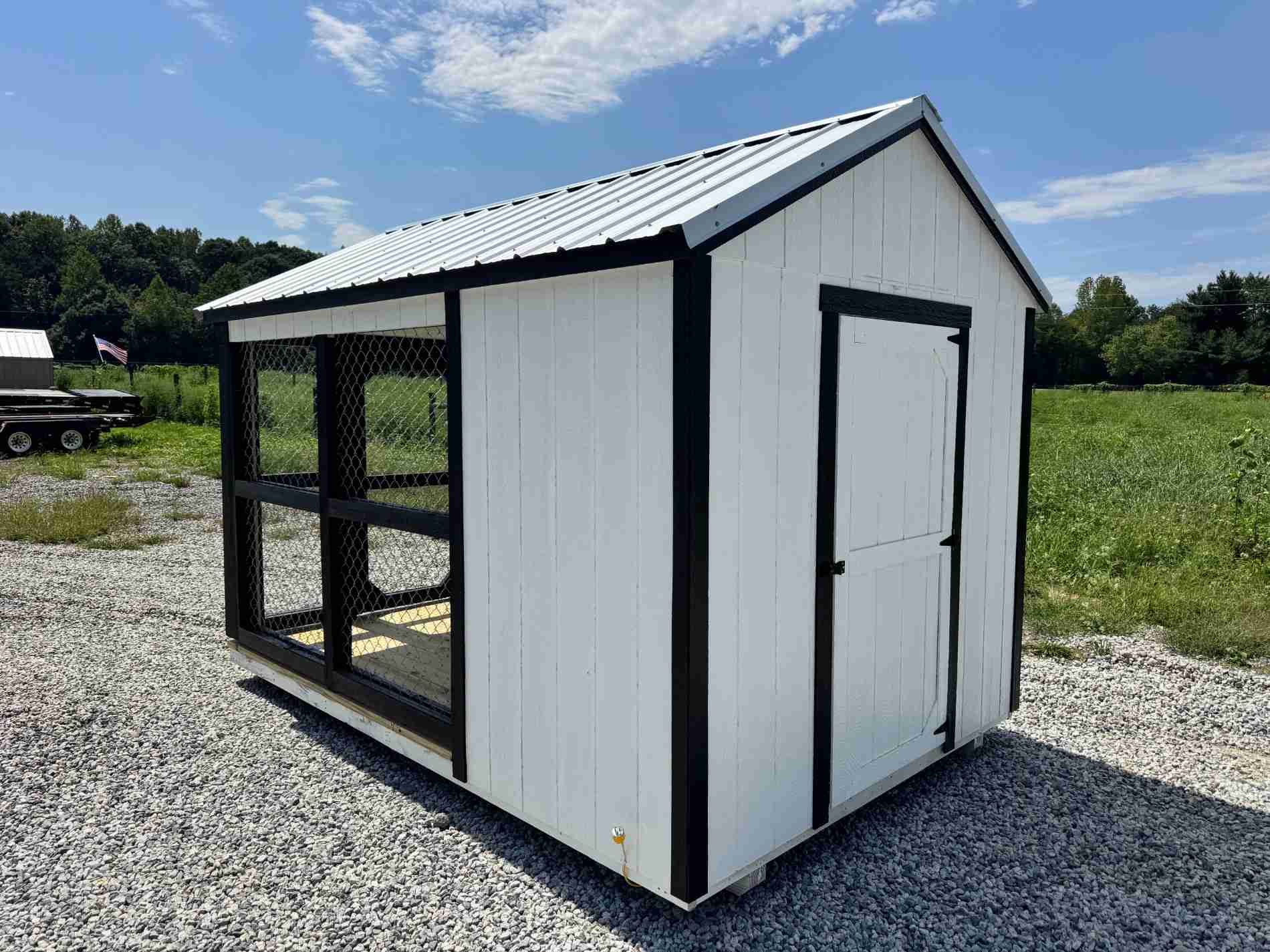 8x12 Dog Kennel (White) | $211 A Month!