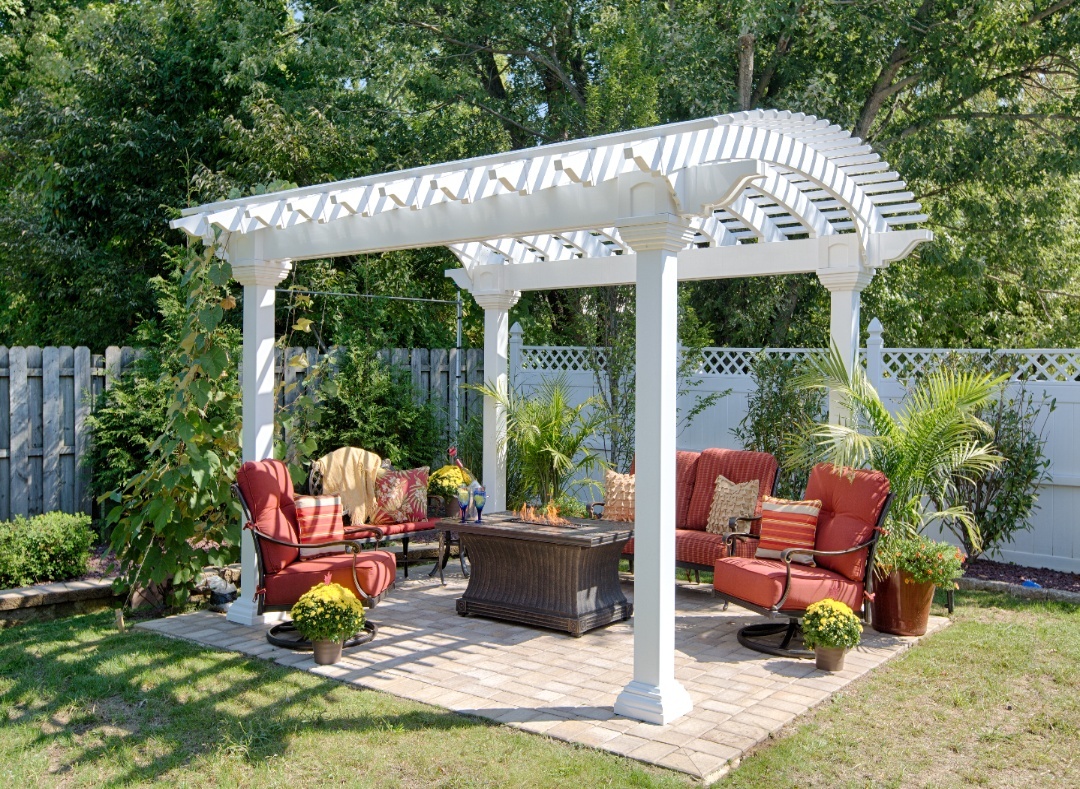 10x14ArcadianWhiteVinylPergola StandardFeatures 