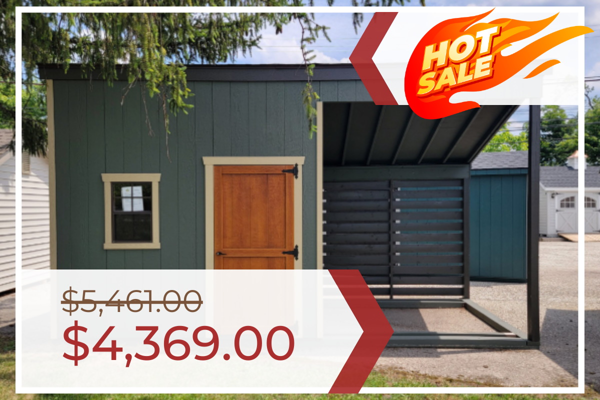 8’x18′ A-Frame Shed & Lean-To Combo w/ Smart Tec Siding (2364KOP)