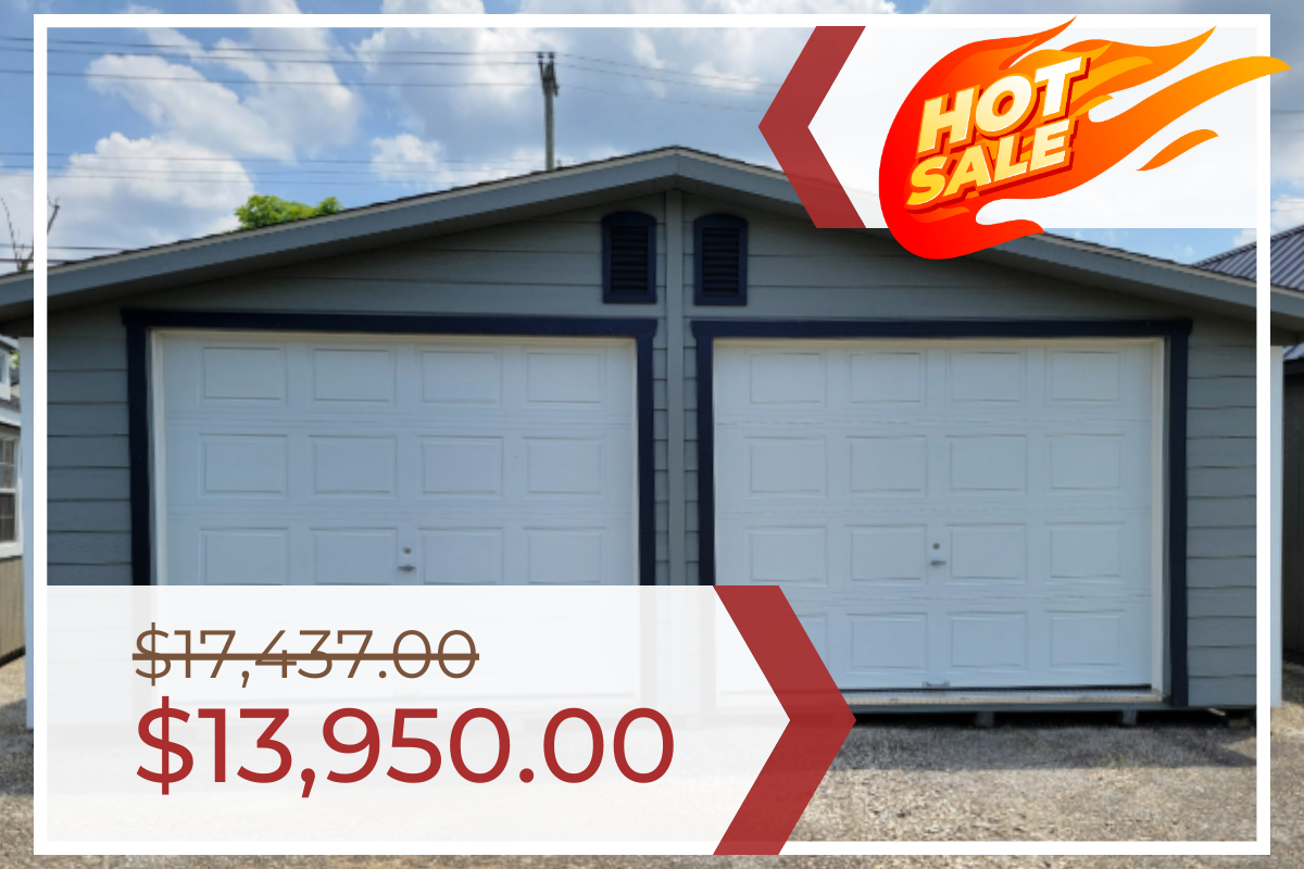24’x20′ Double Wide Garage with SmartTec Exterior (2248KOP)