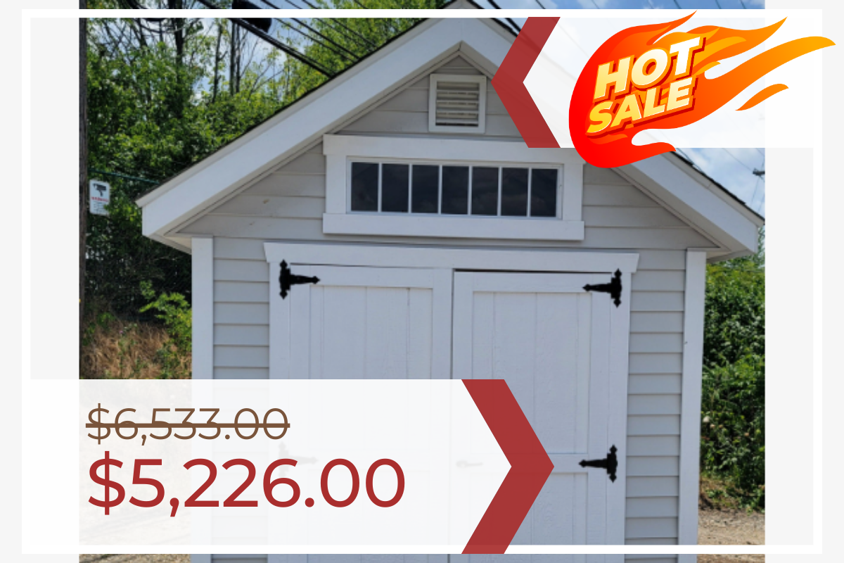 8’x12′ Garden Shed with Vinyl Siding & MiraTEC Trim (2349KOP)
