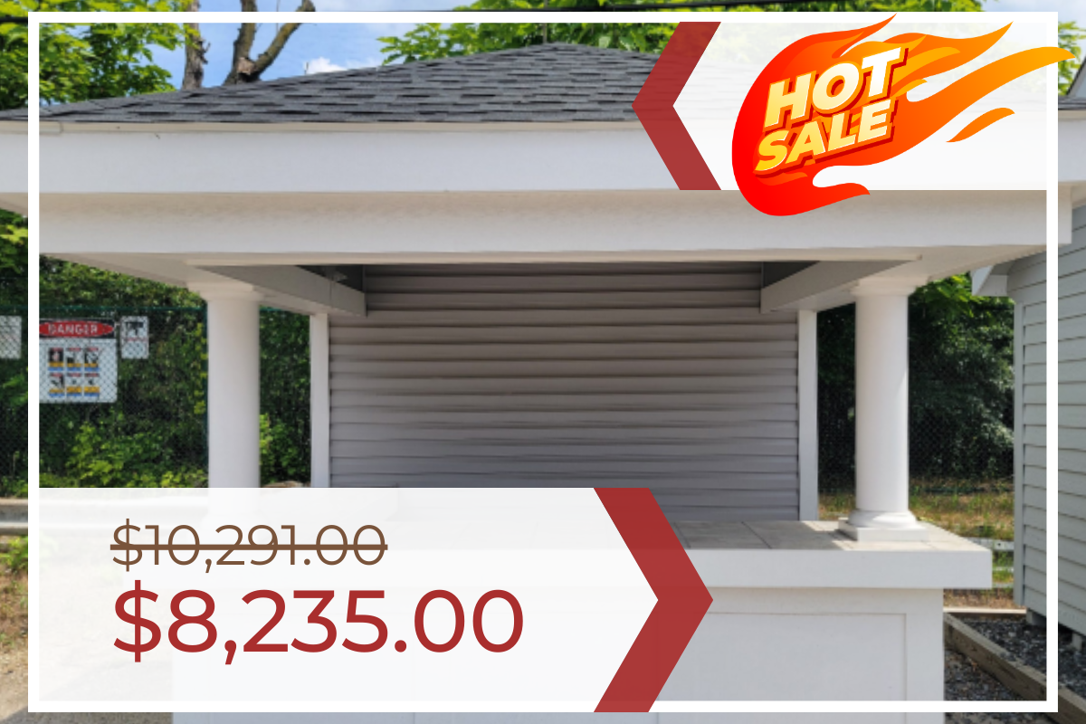 6’x10′ “Bel Air” Pool Bar with Hip Roof and Vinyl Siding (2413KOP)