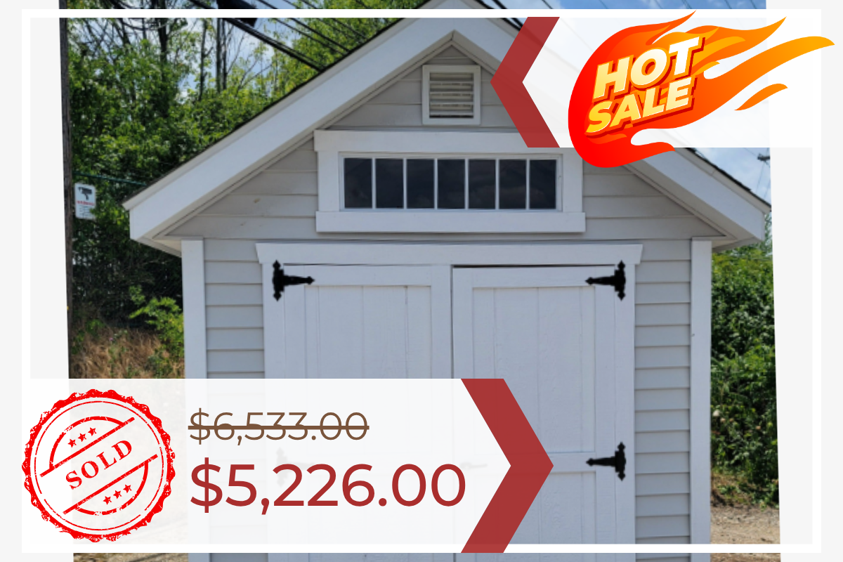 SOLD – 8’x12′ Garden Shed with Vinyl Siding & MiraTEC Trim (2349KOP)