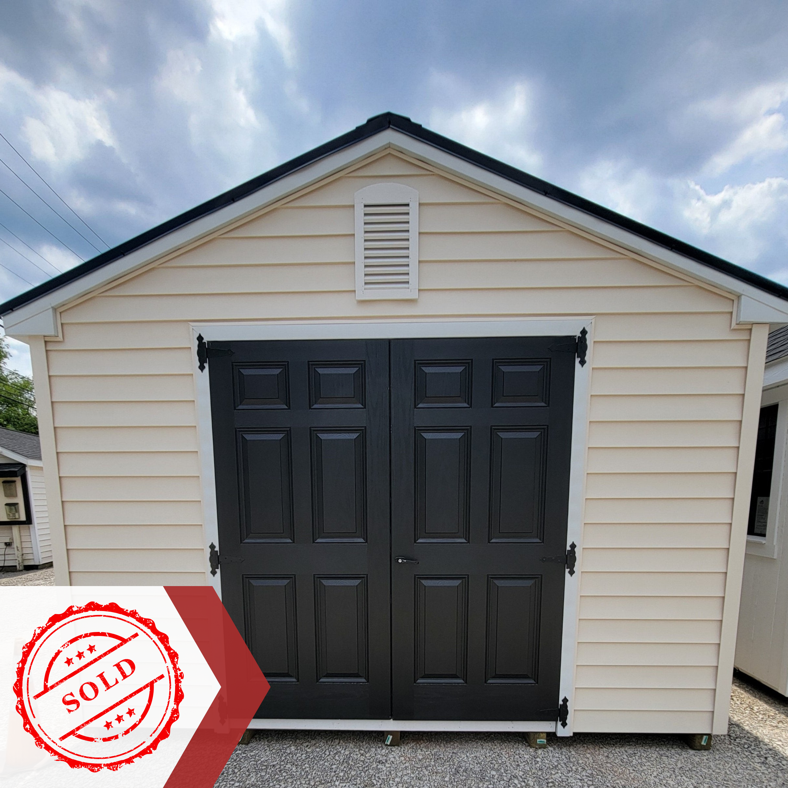 SOLD – 12’x16′ A-Frame Shed with Vinyl Siding (2477KOP)