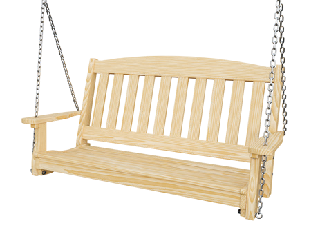 4′ English Garden Hanging Swing – Wood