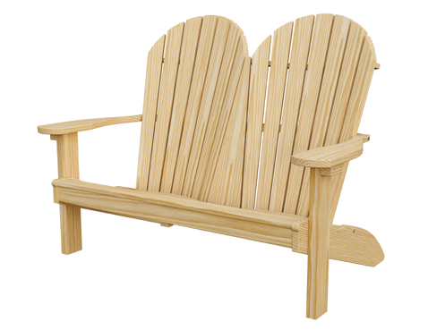 4′ Adirondack Love Seat – Wood