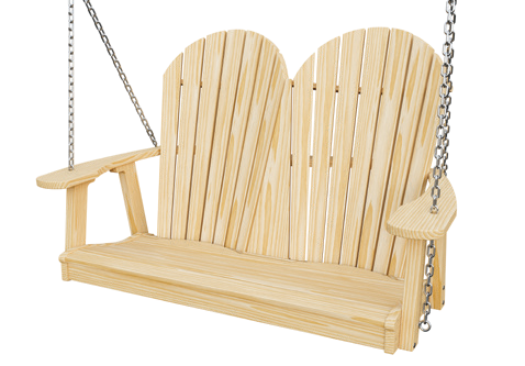 4′ Adirondack Hanging Swing – Wood