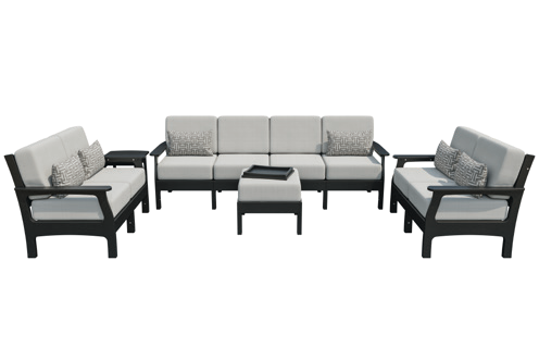5 Piece Set (5-Seat Sofa, 2 Loveseats, 1 Side Table, 1 Ottoman)