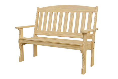 4′ English Garden Bench – Wood