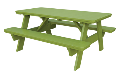 3’x6′ Picnic Table with Seats