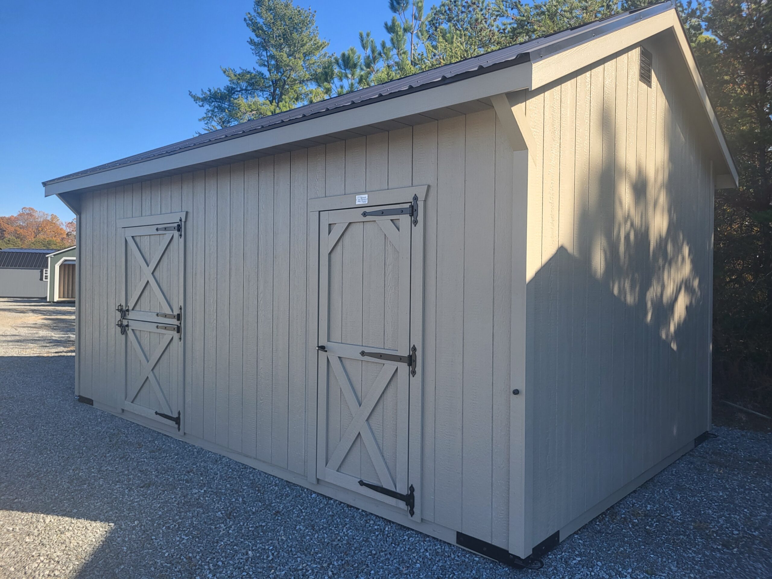 12X20X8 Stall Barn W/ TACK ROOM