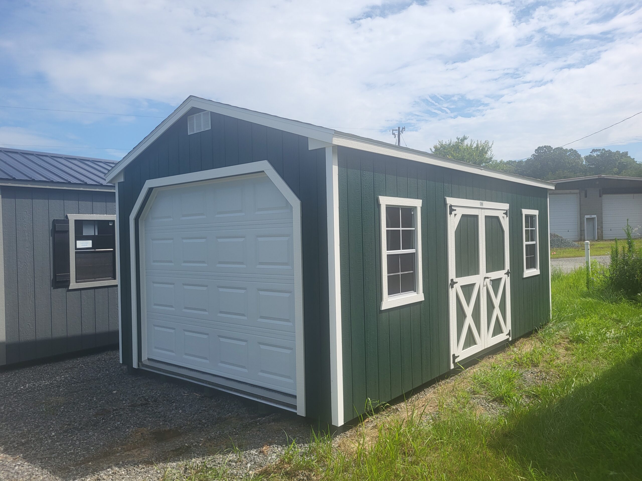 RV25068 12X20X8 Classic Cottage w/overhead door