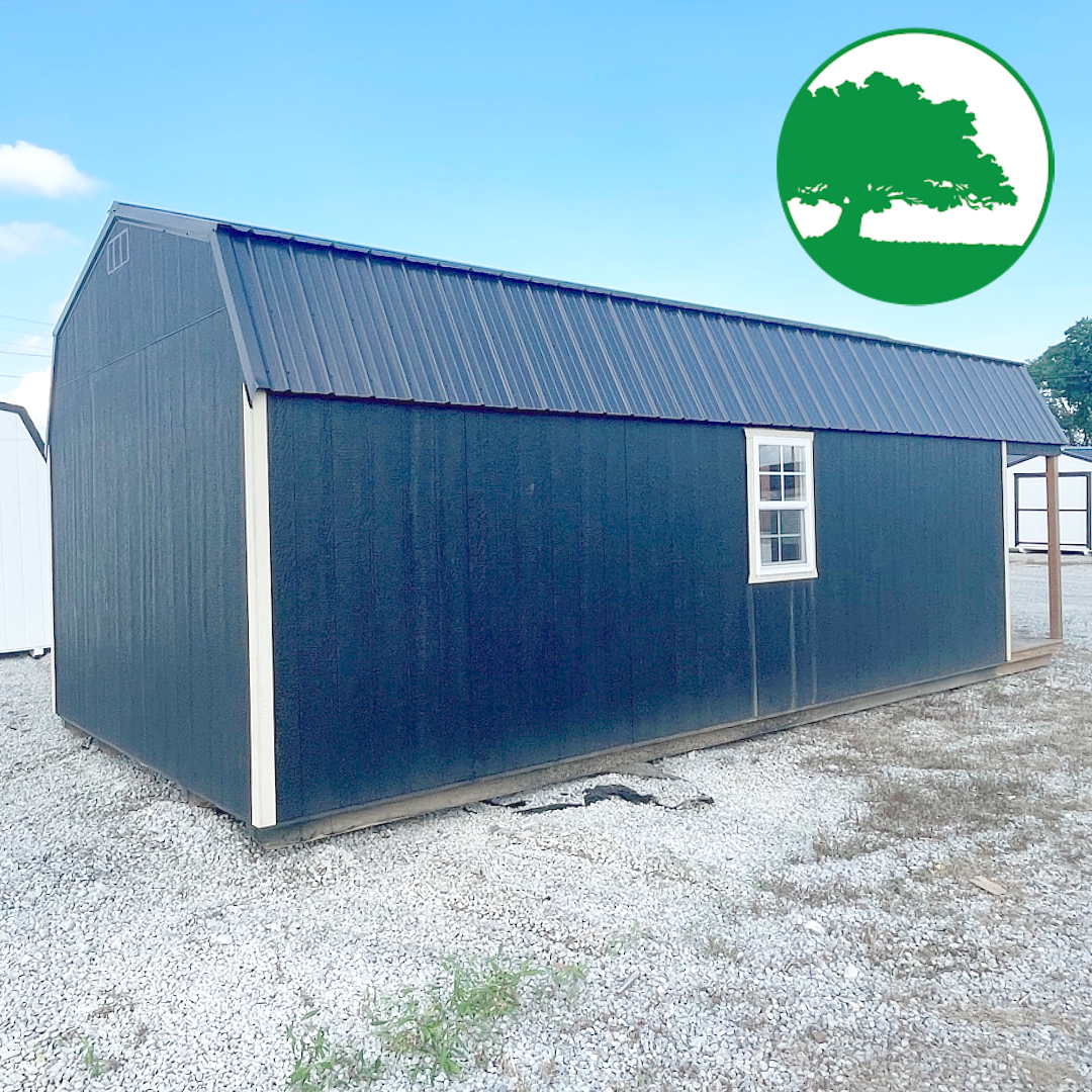 *SOLD*PRE-OWNED 12' x 28' Painted Lofted Cabin
