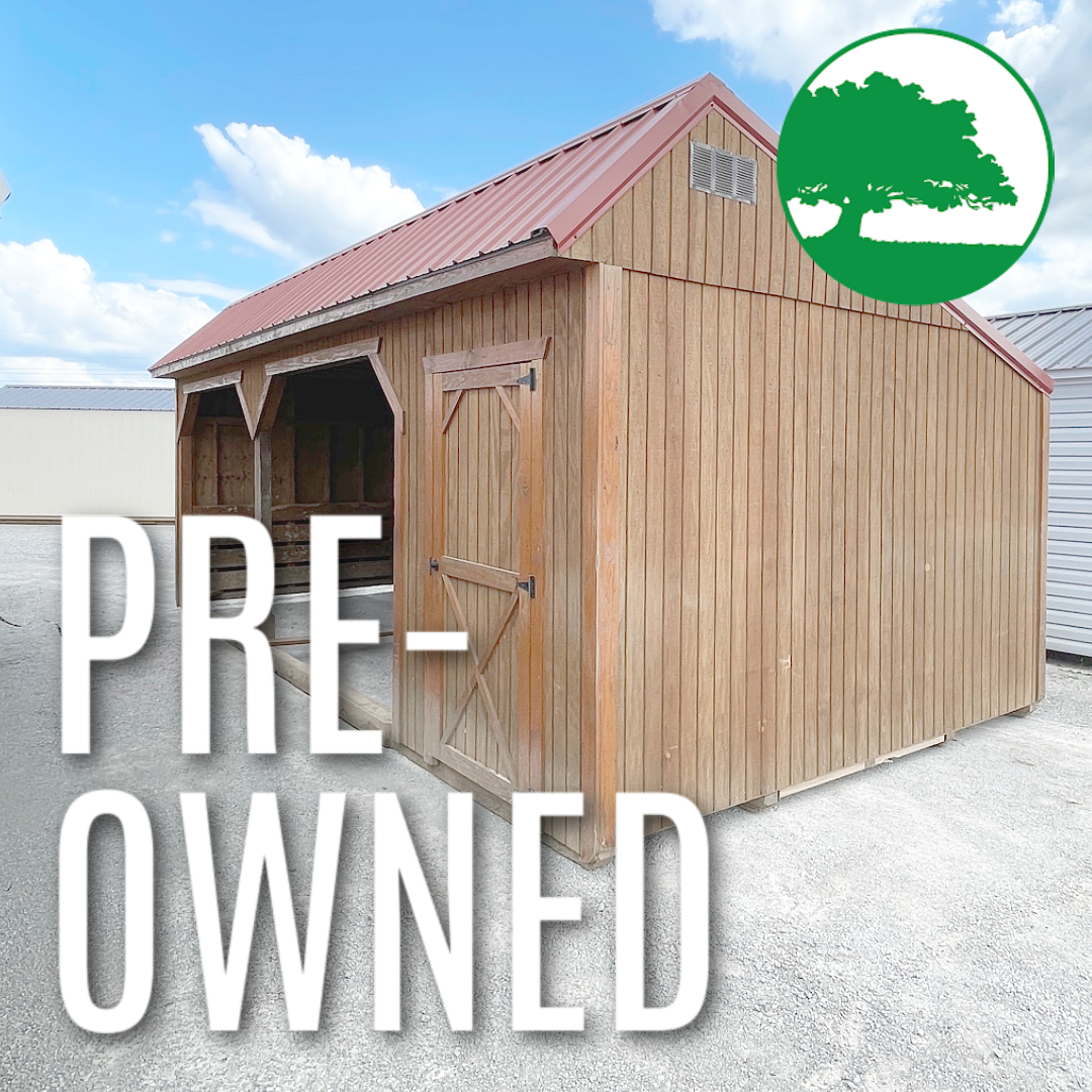 PRE-OWNED 12′ x 24′ Animal Shelter w/ Tack Room