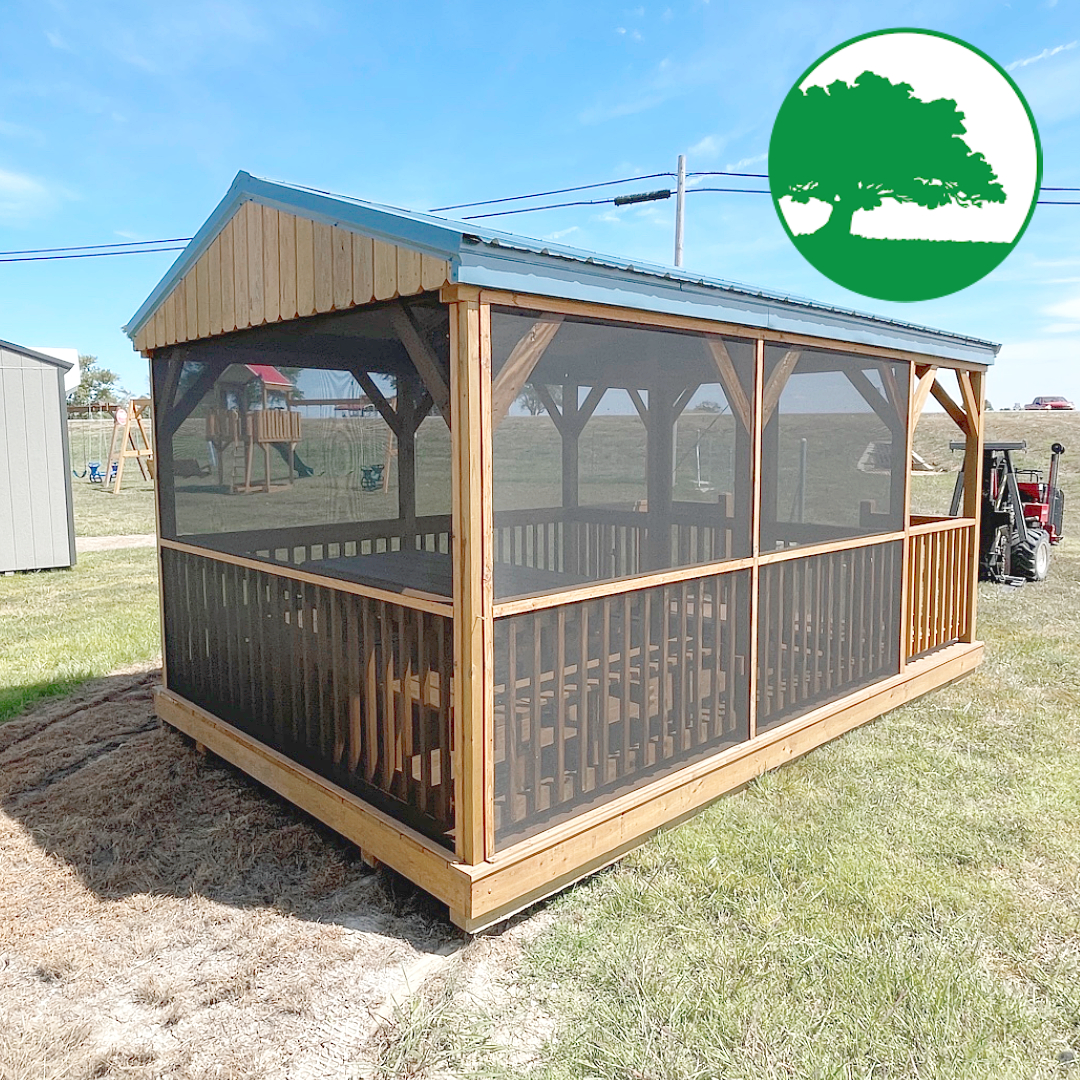 *SOLD*PRE-OWNED 10' x 16' Fernwood Oasis w/ Screen Pavilion