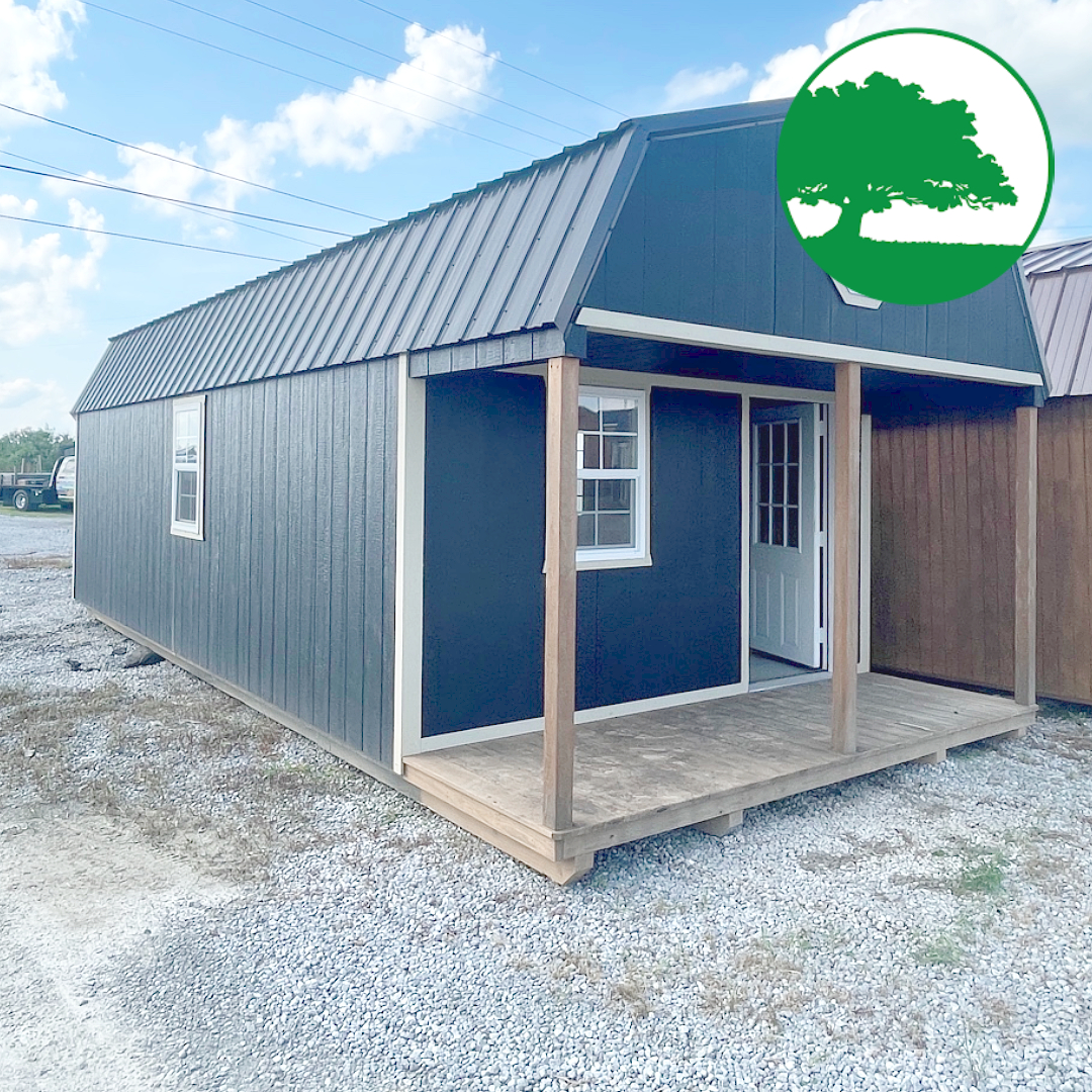 *SOLD*PRE-OWNED 12' x 28' Painted Lofted Cabin