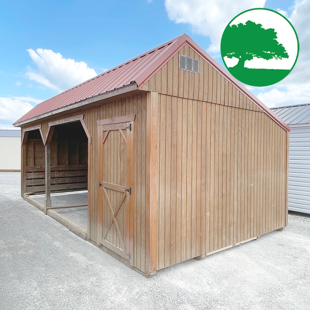 PRE-OWNED 12' x 24' Animal Shelter w/ Tack Room