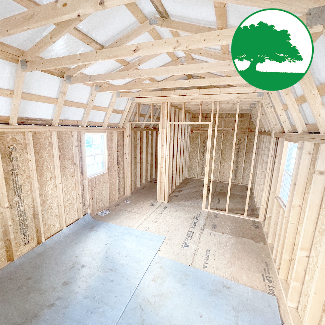 *SOLD*PRE-OWNED 12' x 28' Painted Lofted Cabin