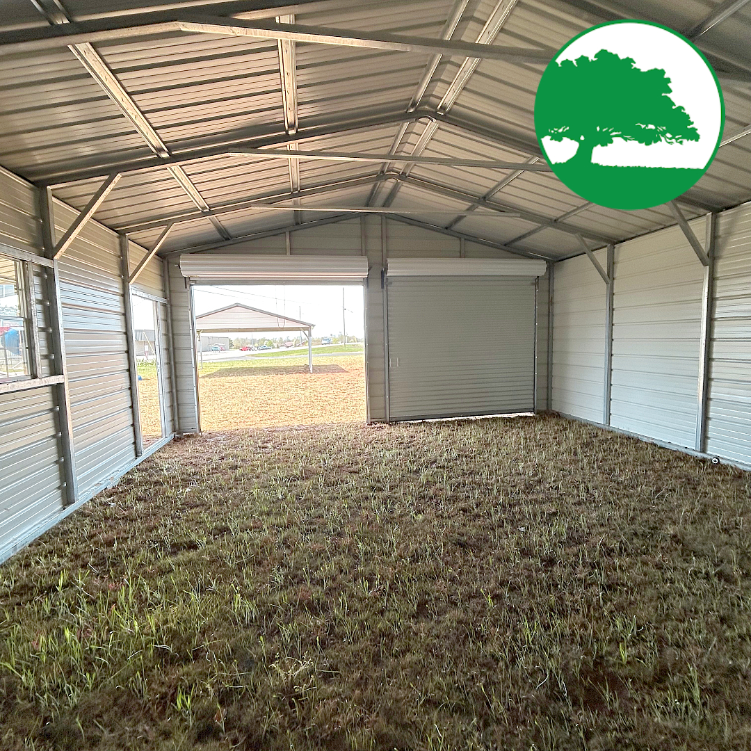 34'W x 25'L Garage w/ Lean-To