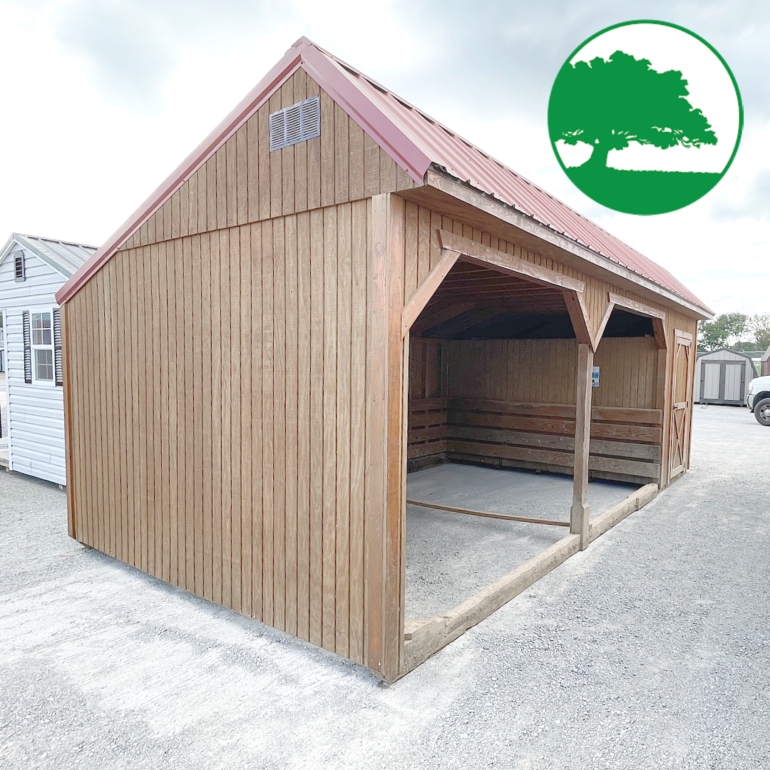 PRE-OWNED 12' x 24' Animal Shelter w/ Tack Room