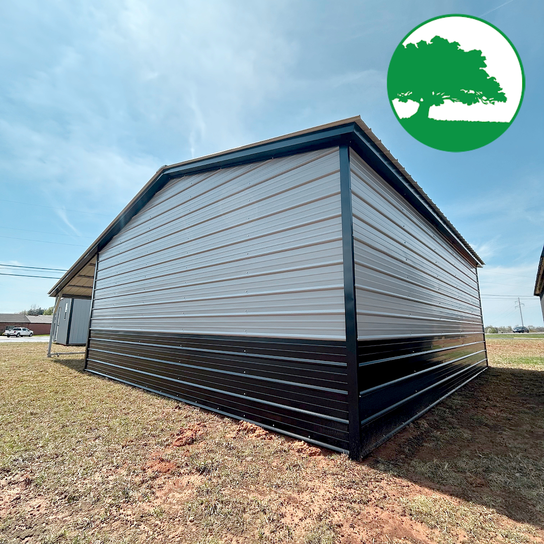 34'W x 25'L Garage w/ Lean-To