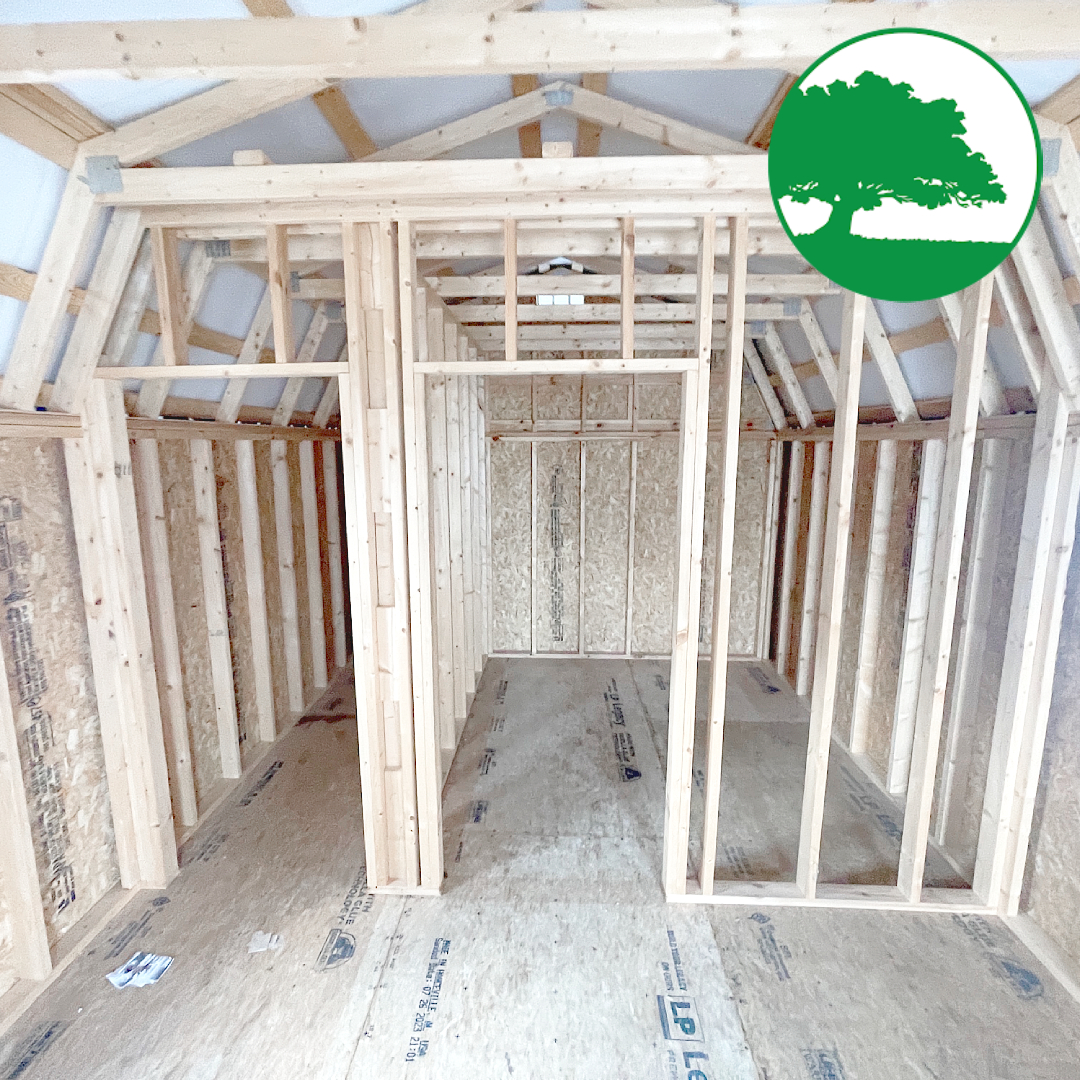*SOLD*PRE-OWNED 12' x 28' Painted Lofted Cabin