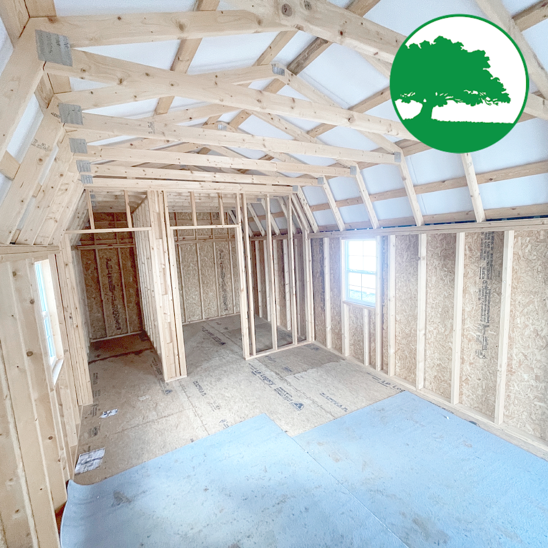 *SOLD*PRE-OWNED 12' x 28' Painted Lofted Cabin