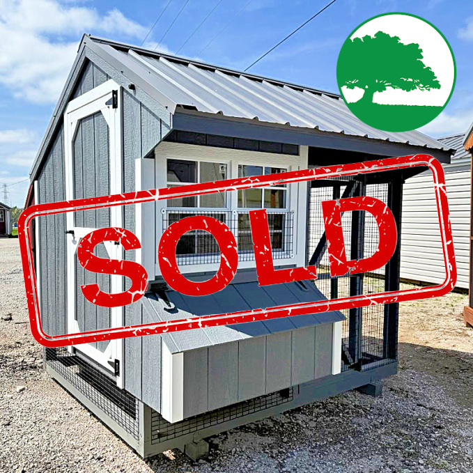 *SOLD*6' x 8' Painted Combination Coop
