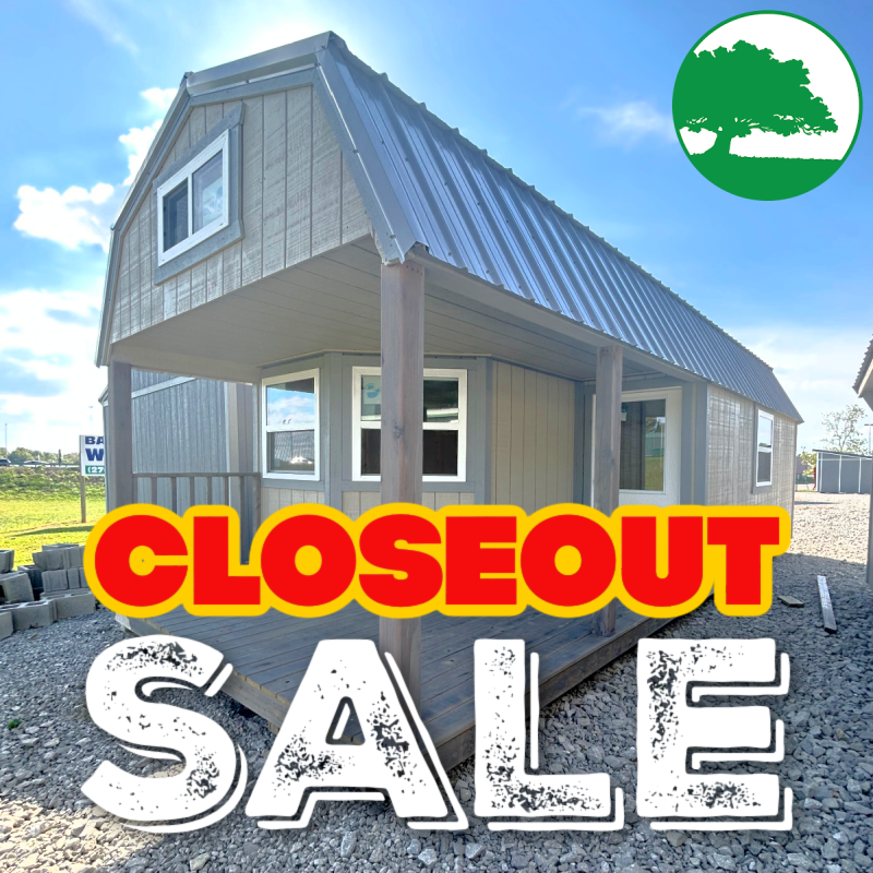 *CLOSEOUT* 12′ x 28′ Treated “Deluxe Lofted Cabin”