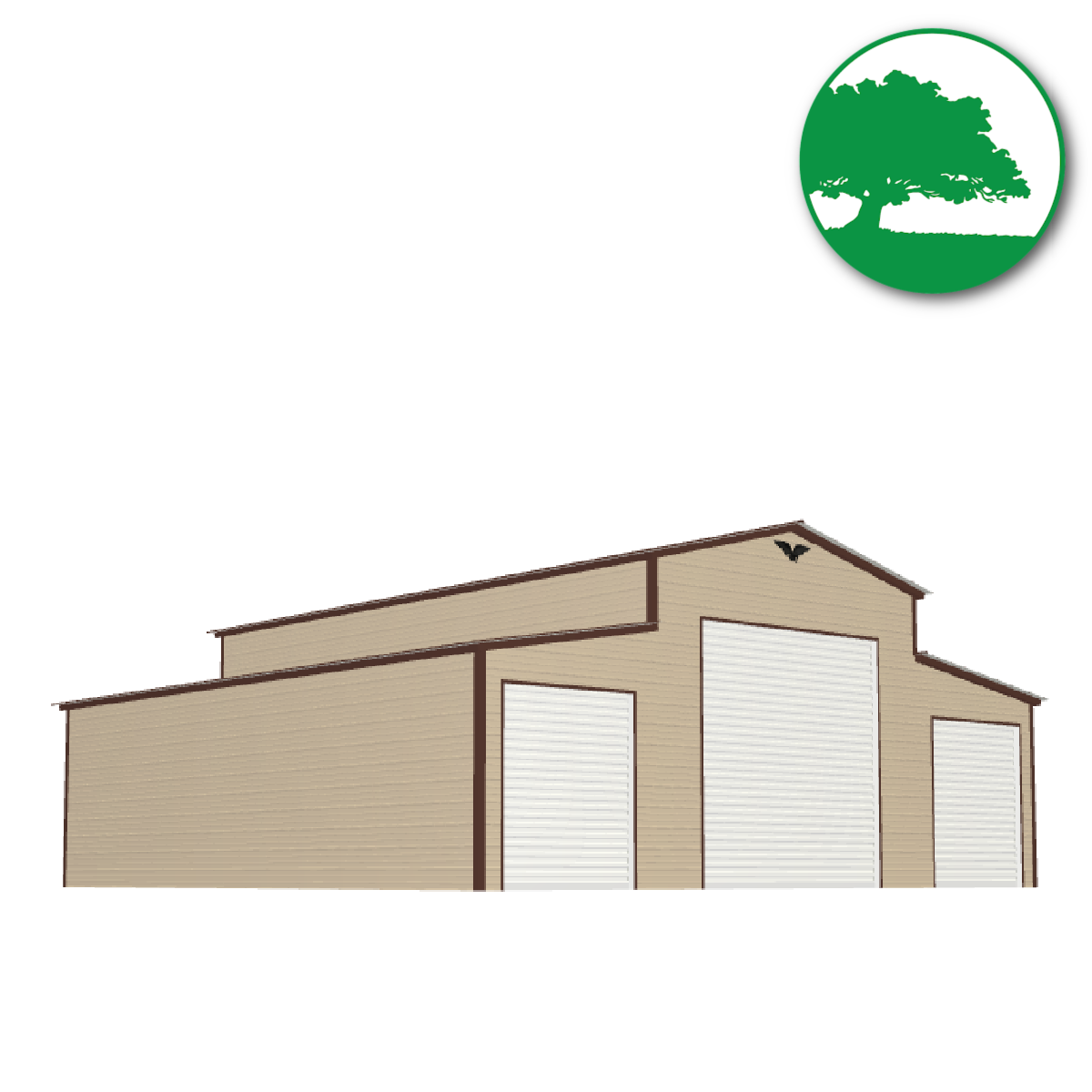 31' x 30' x 12'/8'  Metal Horse Barn