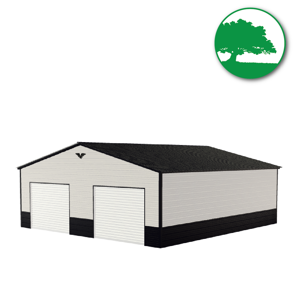 28' x 30' x 9'  Double Metal Garage