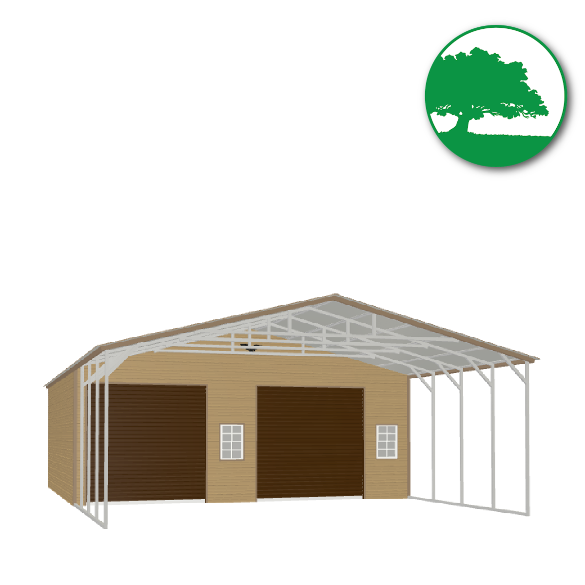 30'W x 50'L x 11'H Triple-Wide Combo Unit