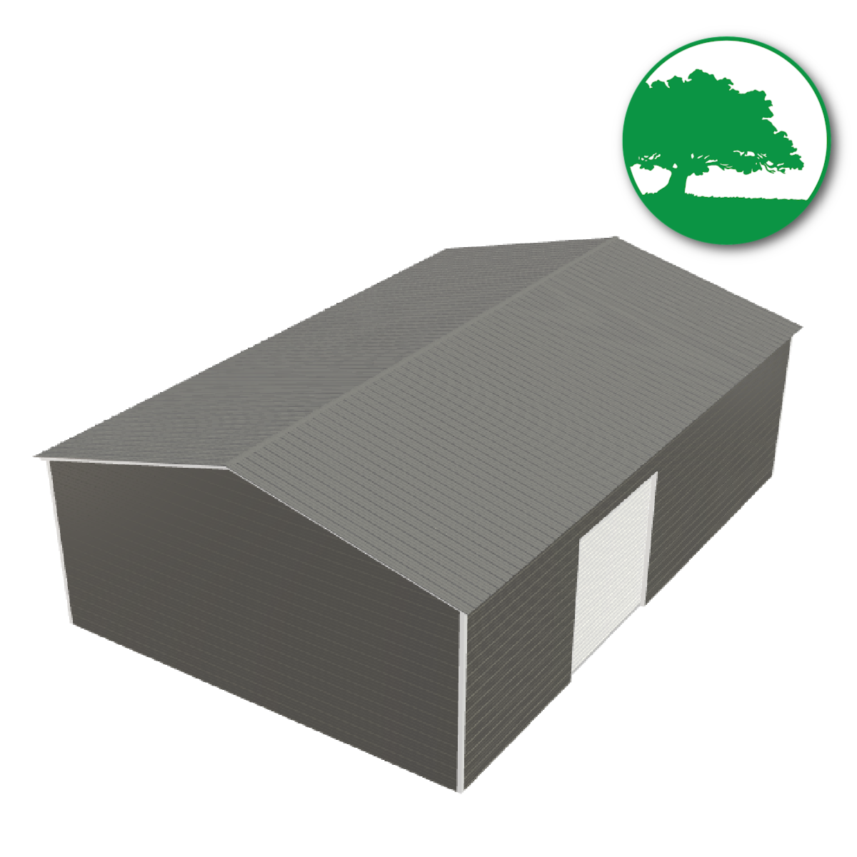 30'W x 45'L x 12'H 3-Bay Metal Garage