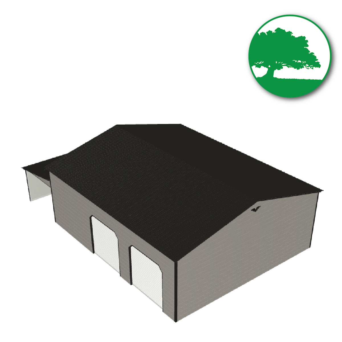 30'W x 35'L x 11'H Custom Metal Garage