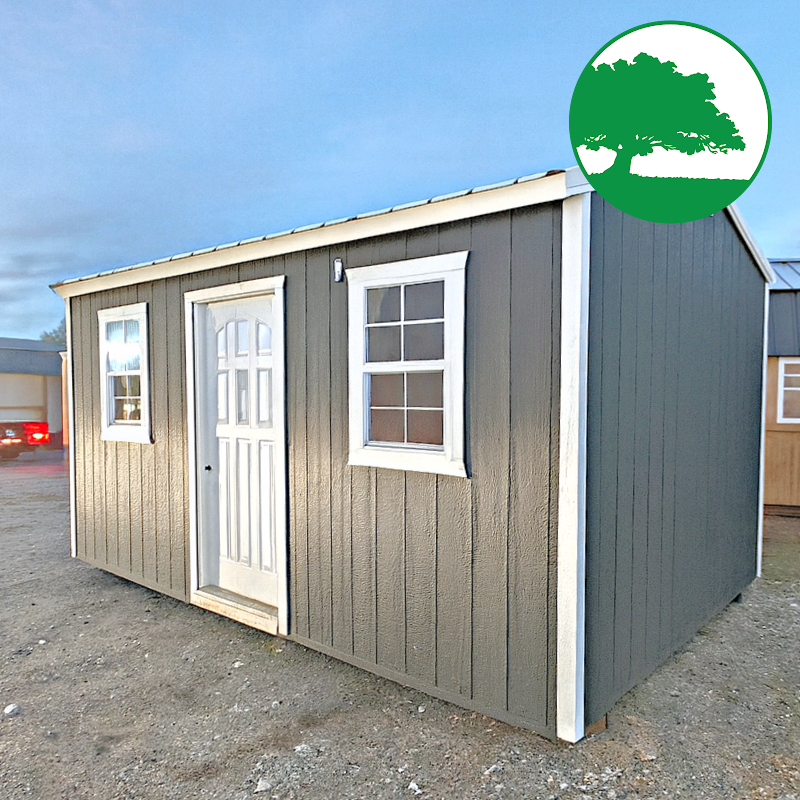 PRE-OWNED 10' x 16' Painted Side Utility w/ Electric