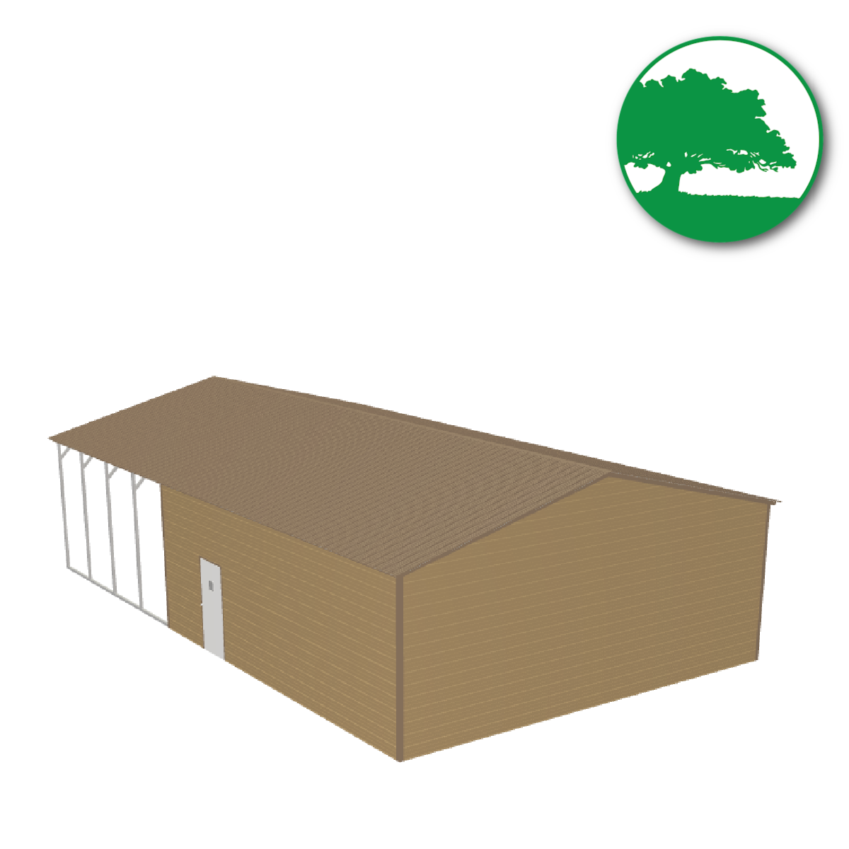 30'W x 50'L x 11'H Triple-Wide Combo Unit