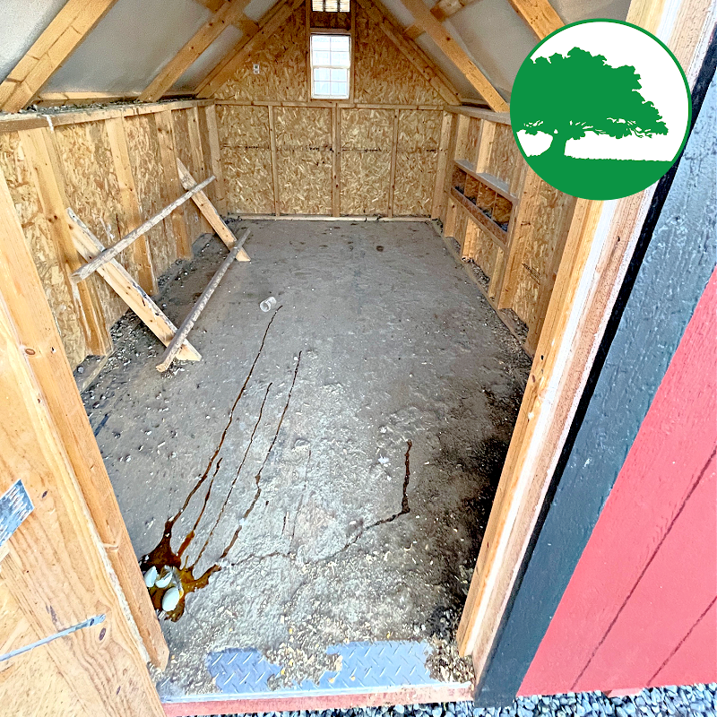 *SOLD*PRE-OWNED 8' x 12' Painted "A-Frame Coop"