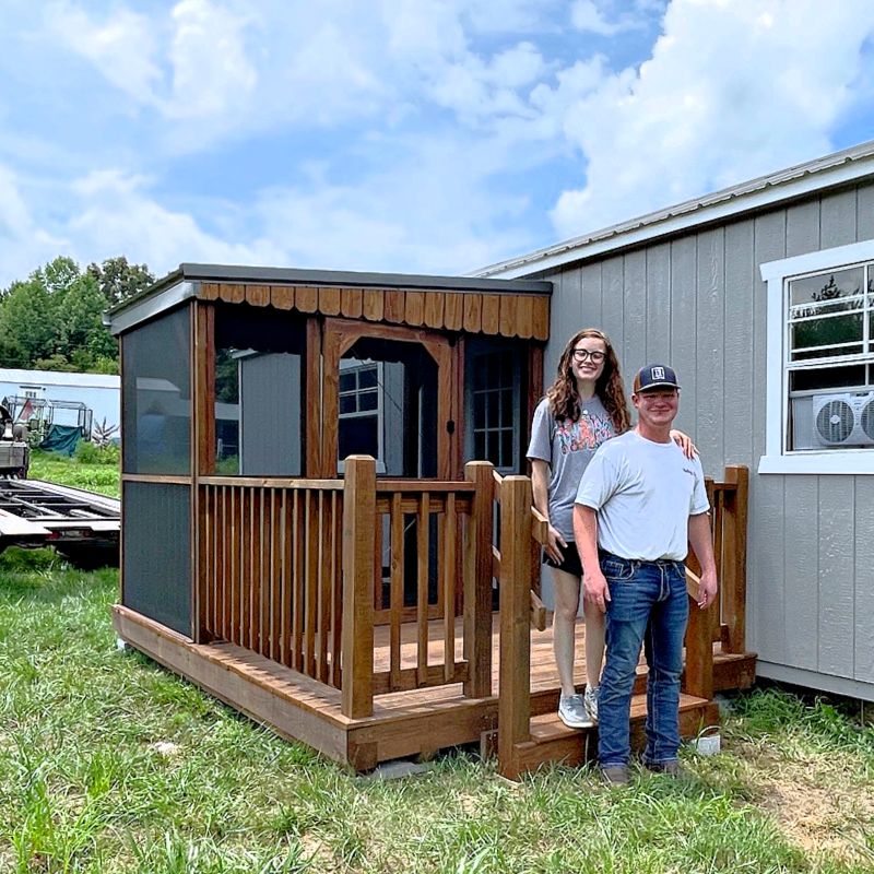 8' x 12' Sunrise Half Roof Porch