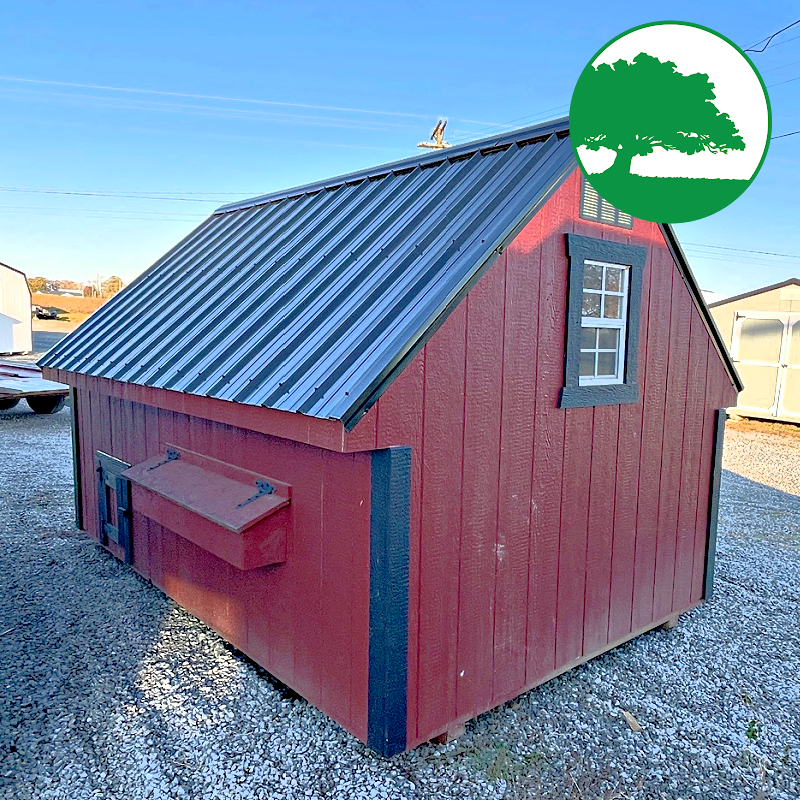 *SOLD*PRE-OWNED 8' x 12' Painted "A-Frame Coop"