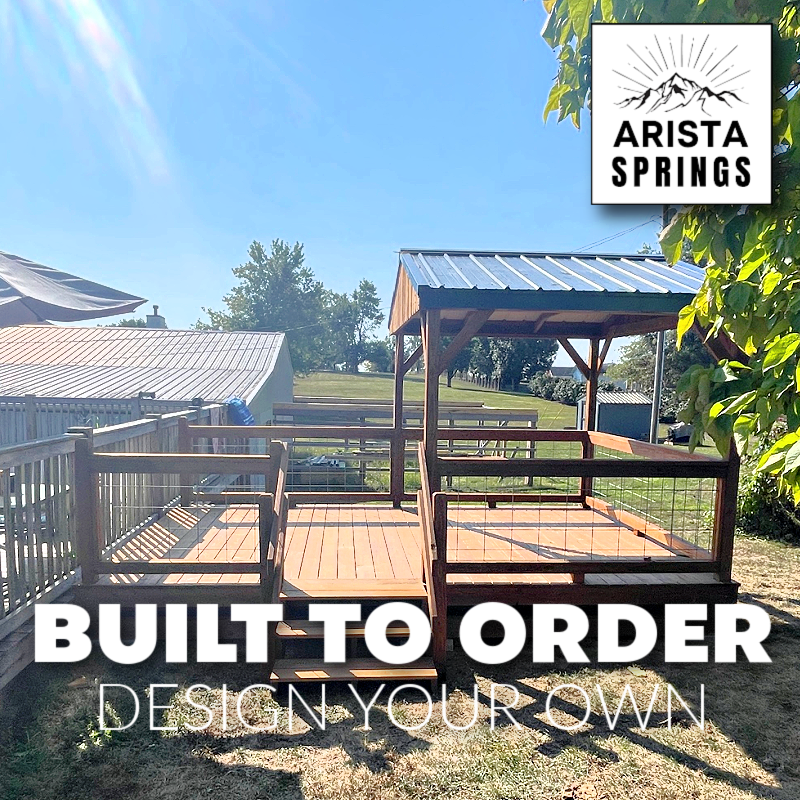 10′ x 16′ Sunrise Half Roof Porch w/ Cattle Panel