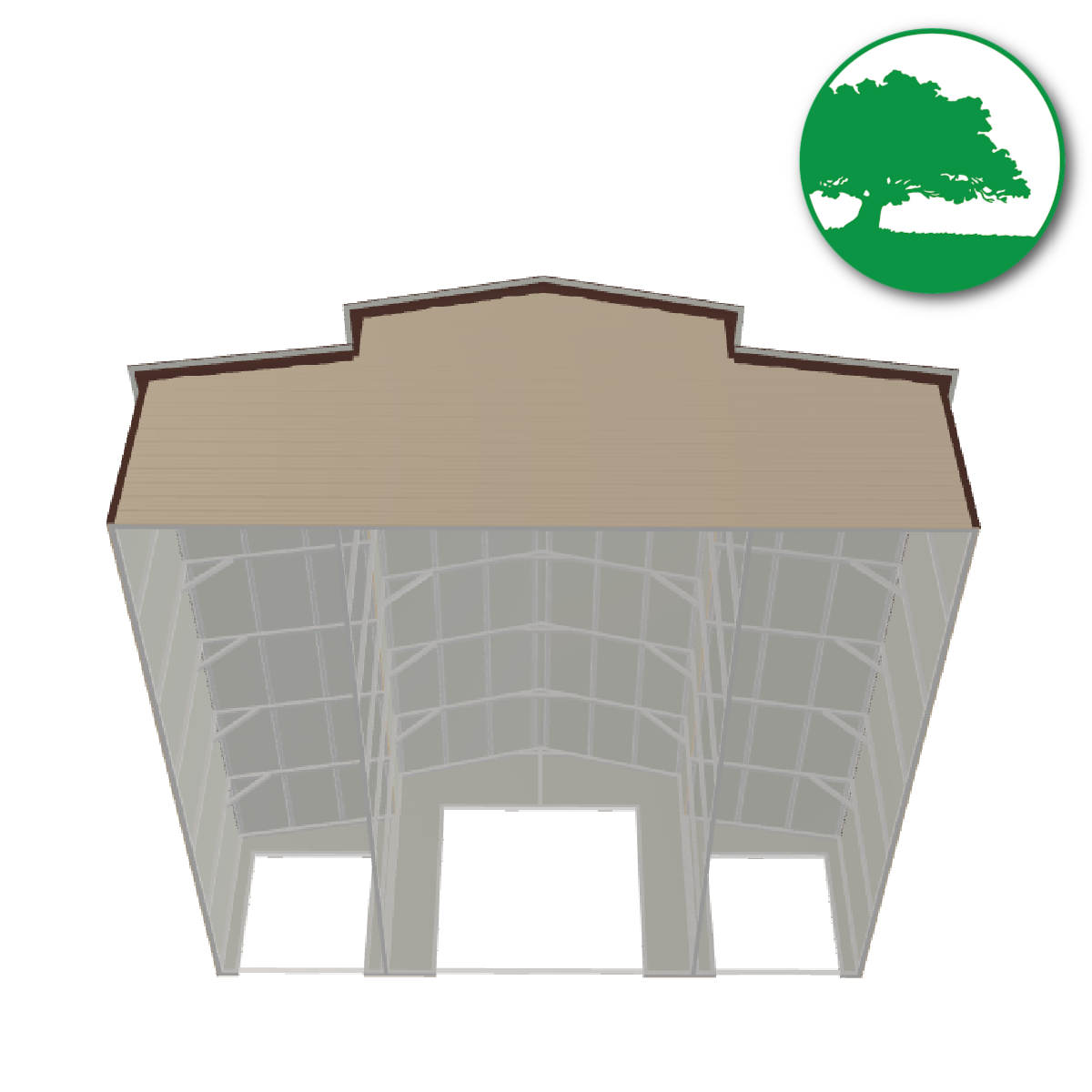 31' x 30' x 12'/8'  Metal Horse Barn