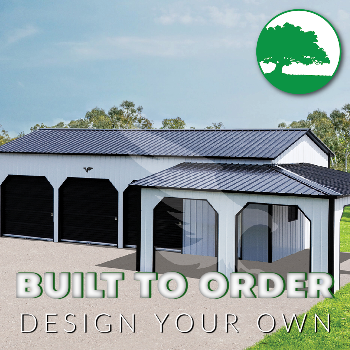 30′ x 40′ x 11’/8′  Custom Metal Garage