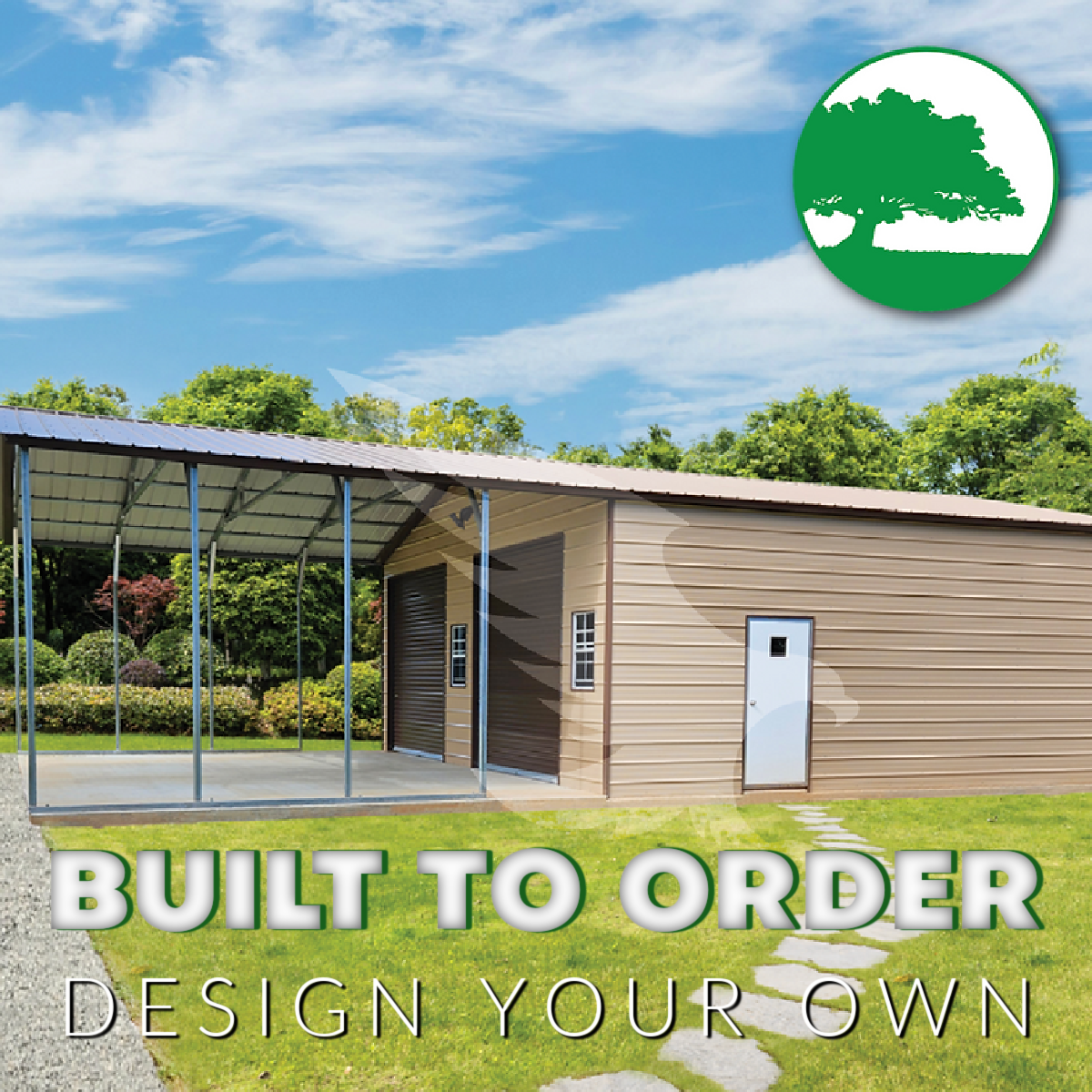 30’W x 50’L x 11’H Triple-Wide Combo Unit
